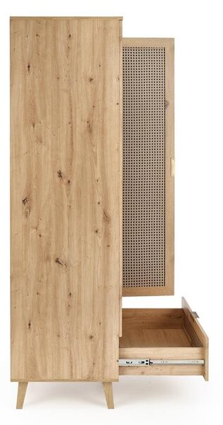 Šatní skříň 80 cm Borrae (černá)