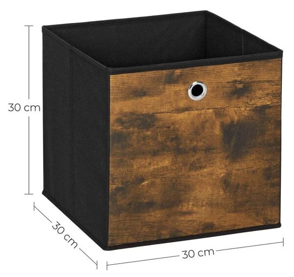 Sada 6 skládacích úložných boxů, 30 x 30 x 30 cm