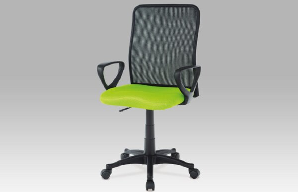 Kancelářská židle, látka MESH zelená / černá, plyn.píst