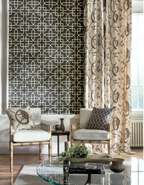 Sanderson Hampton Trellis Odstín tapety: Grey