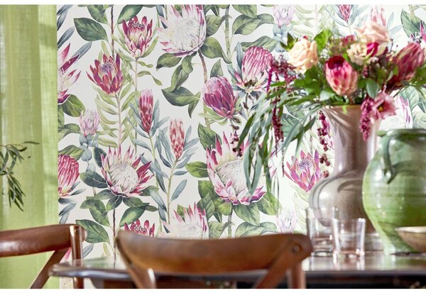 Sanderson King Protea Odstín tapety: Linen/Mica