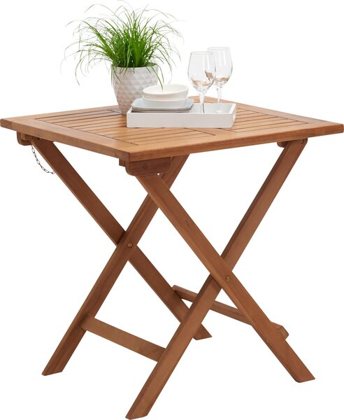 ZAHRADNÍ SKLÁDACÍ STOLEK, dřevo, 70/70/75 cm Ambia Garden - Venkovní stoly