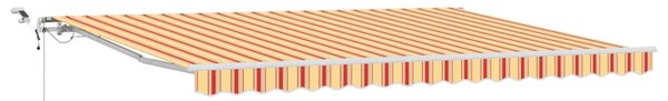 Stahovací markýza Žlutá a oranžová 450 × 300 cm Polyester 3330902