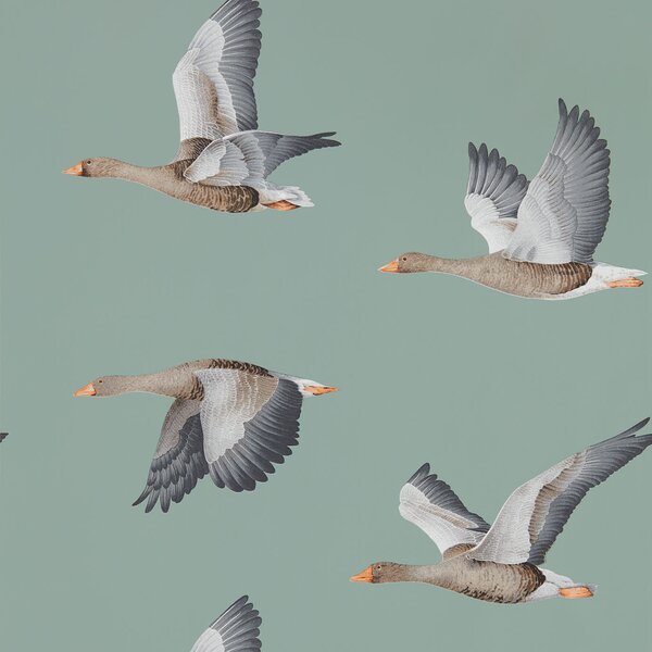 Sanderson Tapeta Elysian Geese, příroda, kolekce Elysian Odstín tapety: Briarwood
