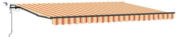 Stahovací markýza Žlutá a oranžová 450 × 300 cm Polyester 3330906