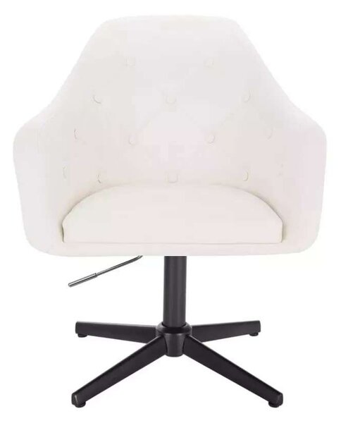 LuxuryForm DESIGN Křeslo ANDORA na černém kříži - bílé