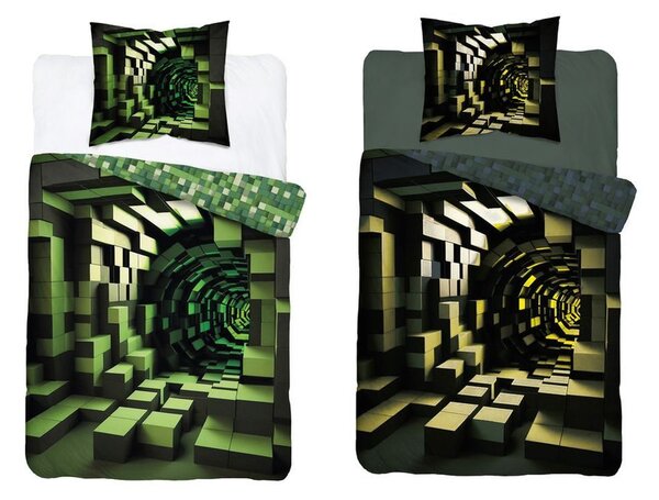 Povlečení Tunel 3D svítící Bavlna, 140/200, 70/80 cm