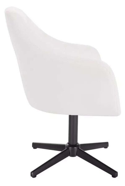 LuxuryForm DESIGN Křeslo ANDORA na černém kříži - bílé