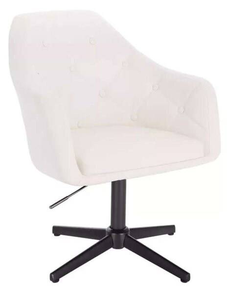 LuxuryForm DESIGN Křeslo ANDORA na černém kříži - bílé