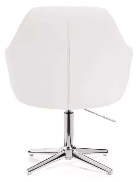 LuxuryForm DESIGN Křeslo ANDORA na stříbrném kříži - bílé
