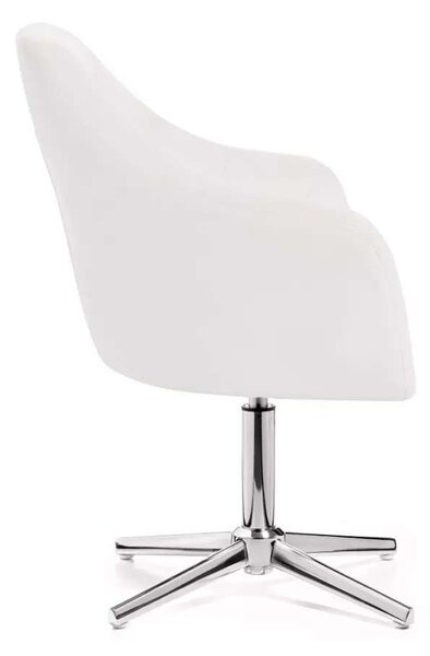 LuxuryForm DESIGN Křeslo ANDORA na stříbrném kříži - bílé
