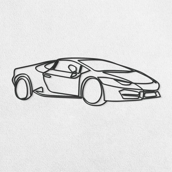 DUBLEZ | Dřevěný line art obraz - Lamborghini Huracán | Obraz