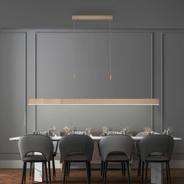 PURE LED závěsné světlo Moto, imperial gold, stmívatelné,, stmívatelný, Mosaz / zlato, Obývací pokoj / jídelna, kov, Moderní