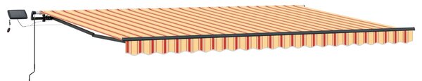 Stahovací markýza Žlutá a oranžová 500 × 300 cm Látka a hliník 3331248