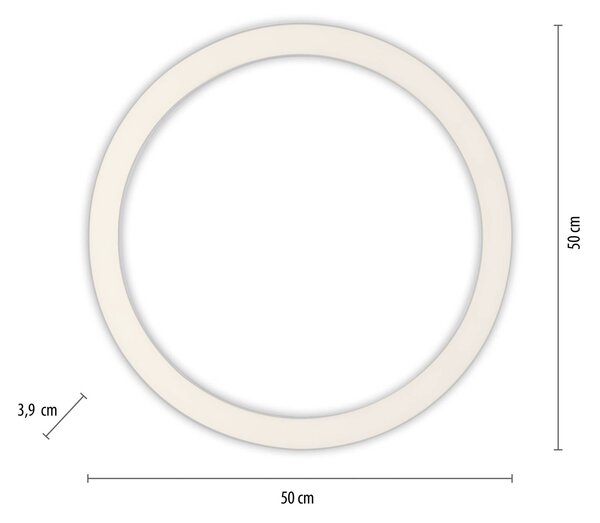 PURE LED stropní svítidlo Lines, Ø 50 cm, stříbrná barva,, stmívatelný, Hliník / šedá / zinek, Obývací pokoj / jídelna, Hliník, Moderní