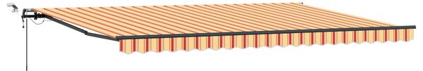 Stahovací markýza Žlutá a oranžová 500 × 300 cm Polyester 3331250