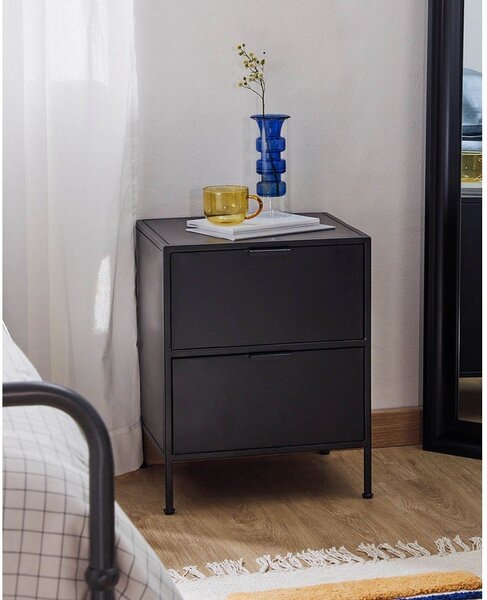 Černý ocelový noční stolek Shantay – Kave Home