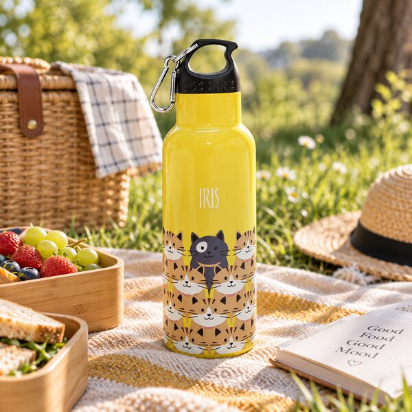 Dětská nerezová termolahev Friends, 500ml, Iris Barcelona, žlutá