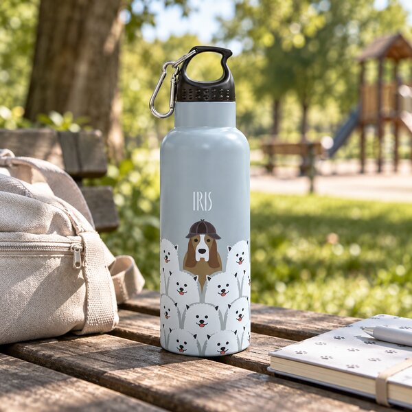 Dětská nerezová termolahev Friends, 500ml, Iris Barcelona, šedá