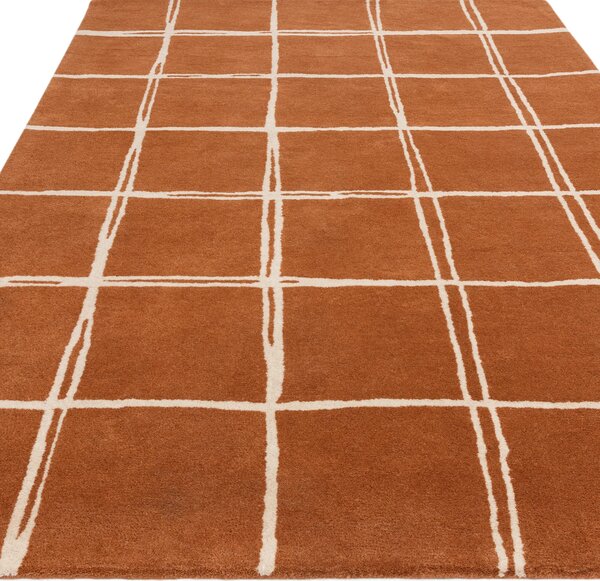 Tribeca Design Kusový koberec Swans Grid Rust Rozměry: 80x150 cm