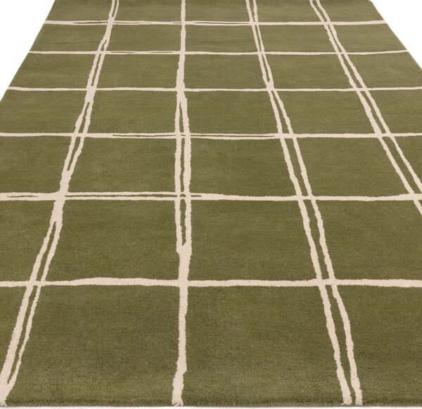 Tribeca Design Kusový koberec Swans Grid Olive Rozměry: 80x150 cm
