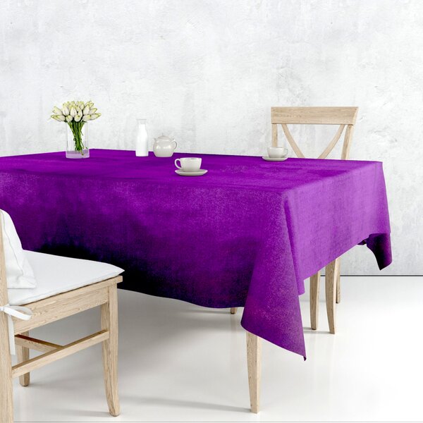 Ervi dekorační sametový ubrus na stůl obdélníkový/čtvercový -Rasel fialový - Erviplas