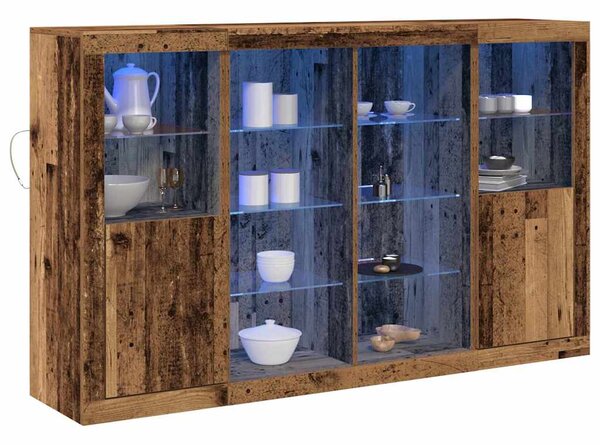 LED komoda Staré dřevo 163 x 37 x 100 cm Kompozitní dřevo 3333121