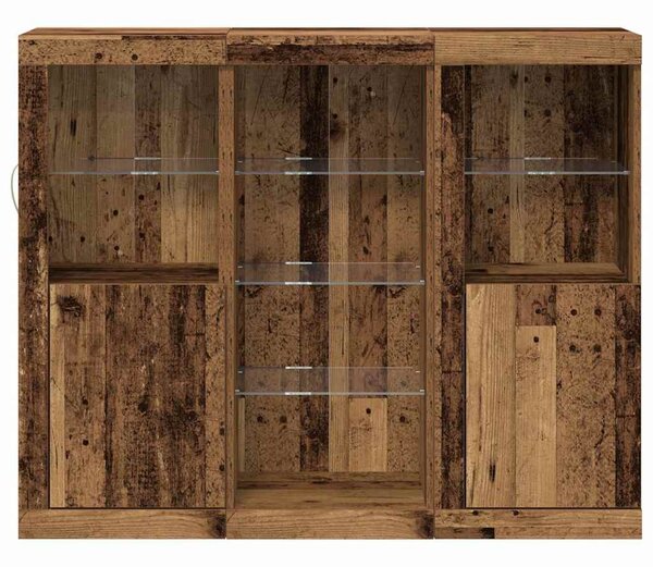 LED komoda Staré dřevo 123 x 37 x 100 cm Kompozitní dřevo 3333119