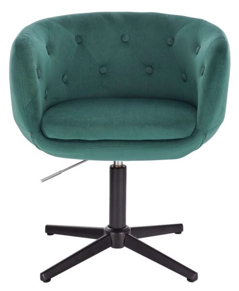 LuxuryForm DESIGN Křeslo MONTANA VELUR na černém kříži - zelené