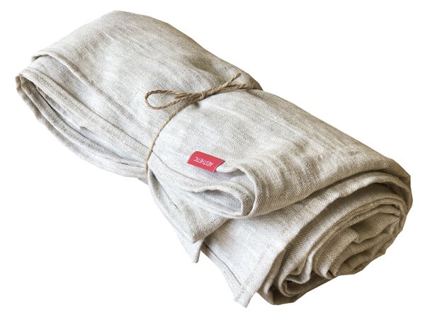 Aesthetic Lněný ubrus - 100% len - Oatmeal - 72x72cm, 145x145cm, 145x200cm, 145x250cm Velikost: 72x72cm