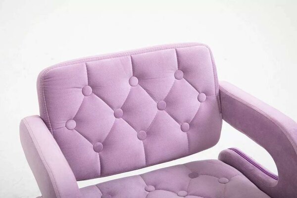 LuxuryForm DESIGN Barová židle ADRIA VELUR na zlaté kulaté podstavě - levandule