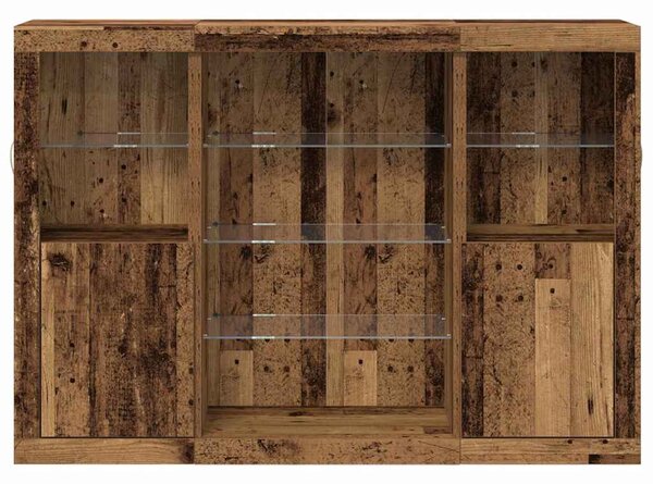 LED komoda Staré dřevo 142,5 x 37 x 100 cm Kompozitní dřevo 3333120