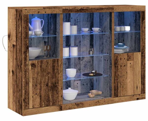 LED komoda Staré dřevo 142,5 x 37 x 100 cm Kompozitní dřevo 3333120
