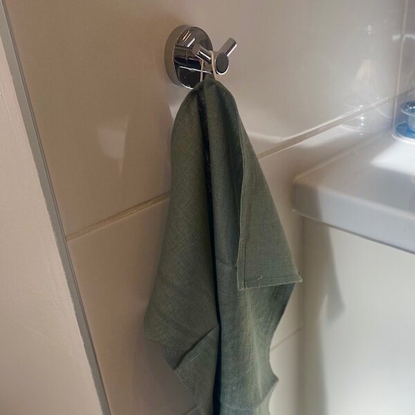 Aesthetic Lněný ručník / osuška - 100% len - Khaki (Olive green) Rozměr: 47x70 cm