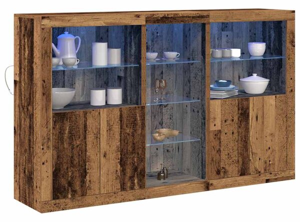 LED komoda Staré dřevo 162 x 37 x 100 cm Kompozitní dřevo 3333124