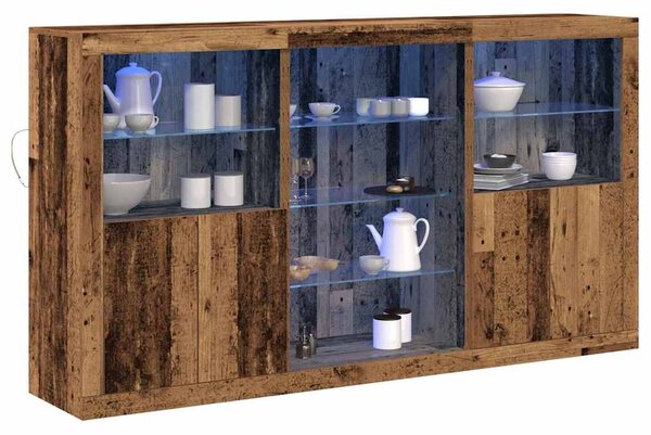 LED komoda Staré dřevo 181,5 x 37 x 100 cm Kompozitní dřevo 3333125