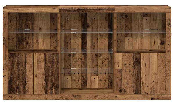 LED komoda Staré dřevo 181,5 x 37 x 100 cm Kompozitní dřevo 3333125