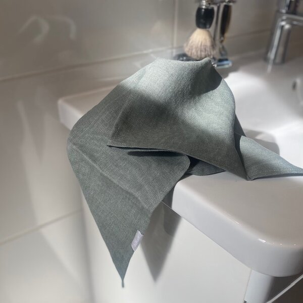 Aesthetic Lněný ručník / osuška - 100% len - Khaki (Olive green) Rozměr: 47x70 cm