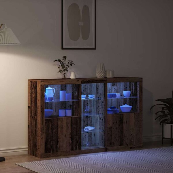 LED komoda Staré dřevo 162 x 37 x 100 cm Kompozitní dřevo 3333124