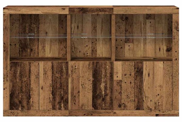 LED komoda Staré dřevo 162 x 37 x 100 cm Kompozitní dřevo 3333122