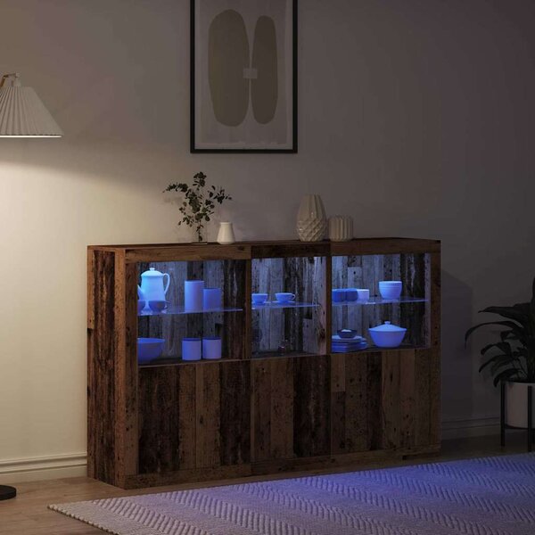 LED komoda Staré dřevo 162 x 37 x 100 cm Kompozitní dřevo 3333122