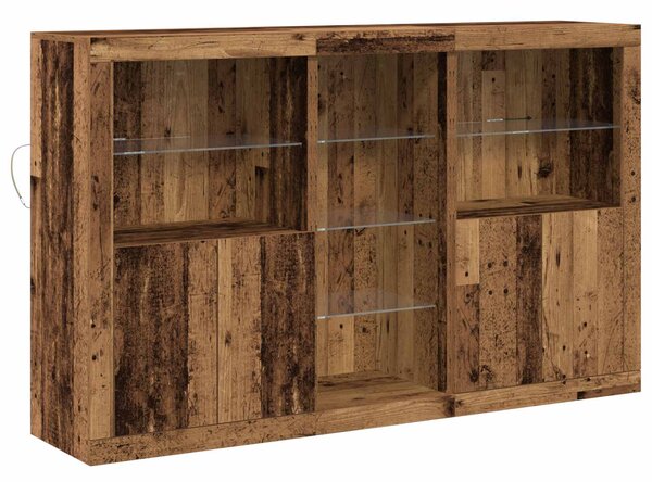 LED komoda Staré dřevo 162 x 37 x 100 cm Kompozitní dřevo 3333124
