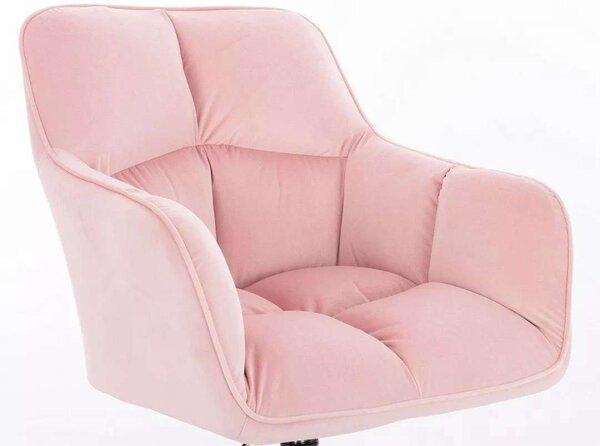 LuxuryForm DESIGN Křeslo AMALFI VELUR na černém kříži - růžové