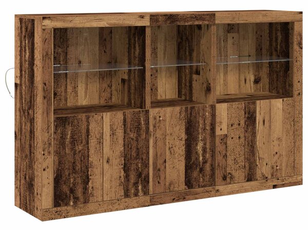 LED komoda Staré dřevo 162 x 37 x 100 cm Kompozitní dřevo 3333122