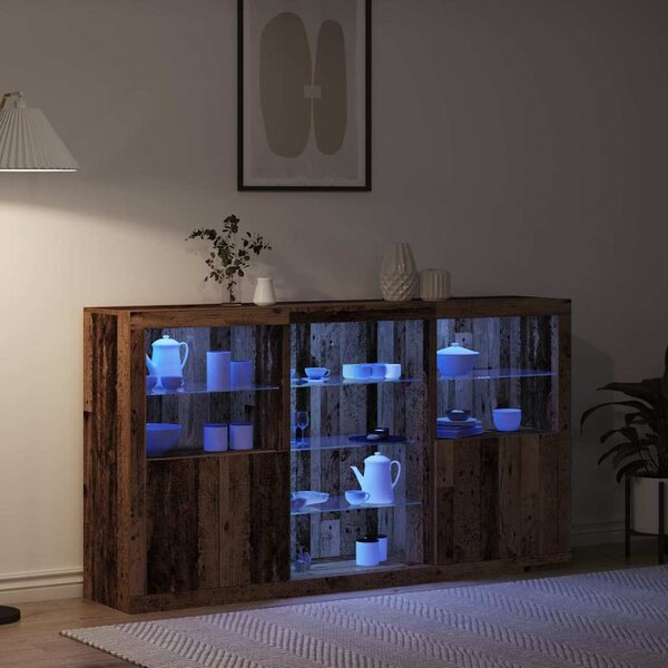 LED komoda Staré dřevo 181,5 x 37 x 100 cm Kompozitní dřevo 3333125