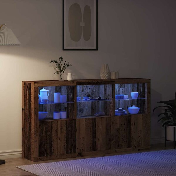 LED komoda Staré dřevo 181,5 x 37 x 100 cm Kompozitní dřevo 3333123