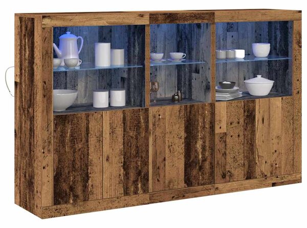 LED komoda Staré dřevo 162 x 37 x 100 cm Kompozitní dřevo 3333122