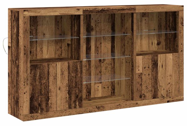 LED komoda Staré dřevo 181,5 x 37 x 100 cm Kompozitní dřevo 3333125