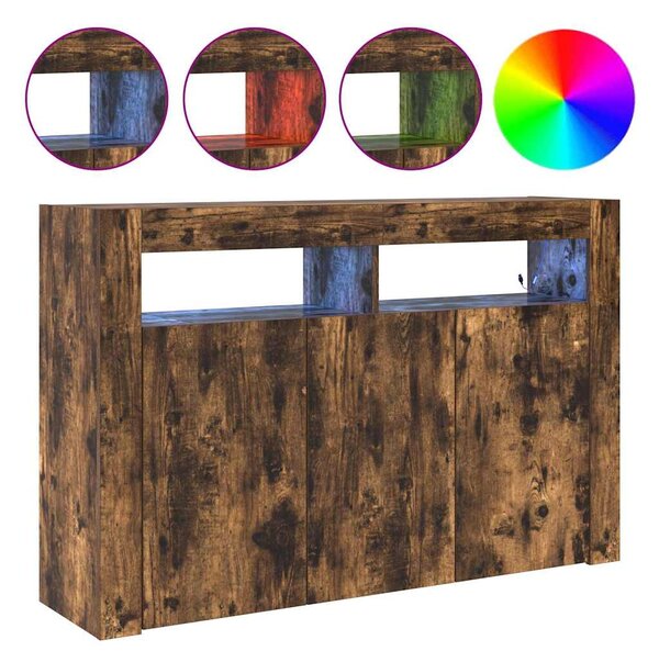 Servírovací skříň Kouřový dub 116 x 30 x 75 cm Kompozitní dřevo 3333880