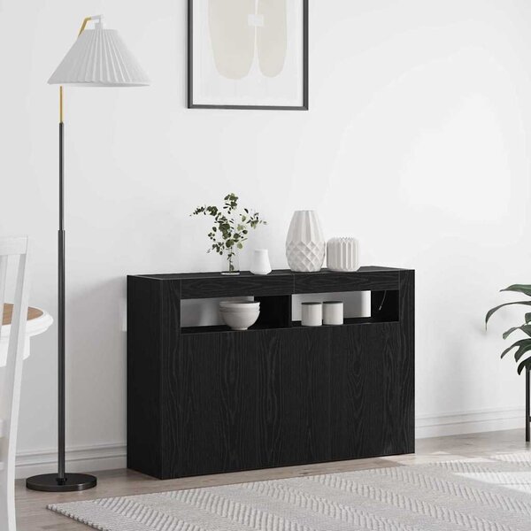 Servírovací skříň Černý dub 116 x 30 x 75 cm Kompozitní dřevo 3333885